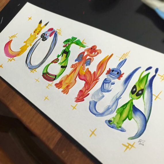 570x570 Pokemon, Anime, Name Painting - Custom Name Painting