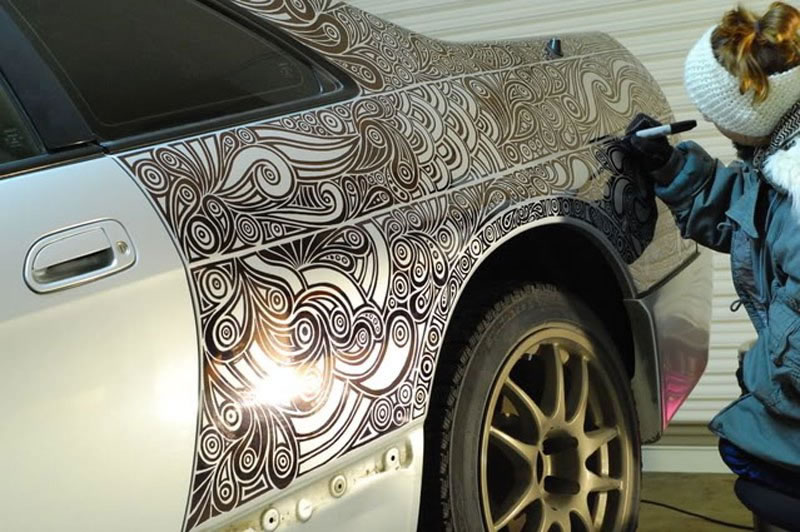 800x532 Artist Creates Amazing Car Custom Paint Job With Pen - Custom Painting