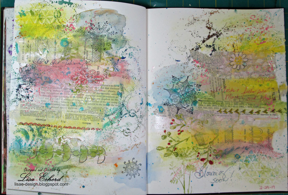 1000x678 Lisa E Design Blog Art Journaling With Modeling Paste And Paint - Cut And Paste Painting