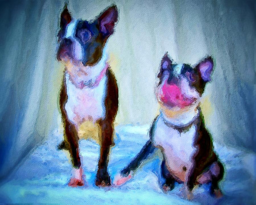 900x720 Dog Portrait Of Pets Super Cute Animals Painted On Canvas - Cute Animal Painting