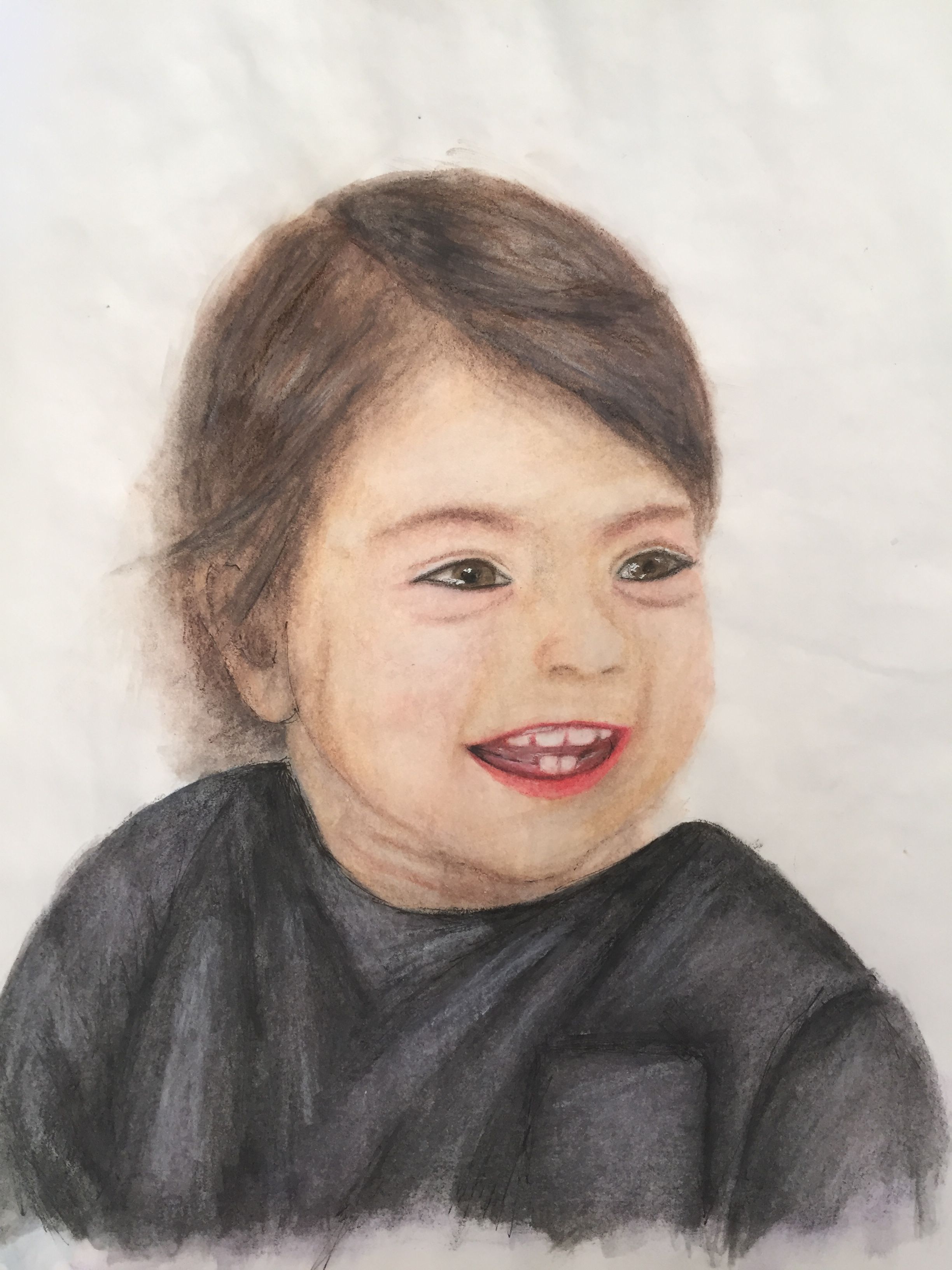 2448x3264 Cute Baby Watercolor Pencil Painting Steemit - Cute Baby Painting