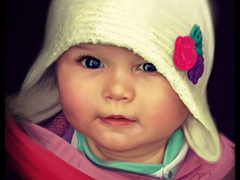 480x360 Realistic Cute Baby Speed Painting (Time Lapse) In Photoshop - Cute Baby Painting