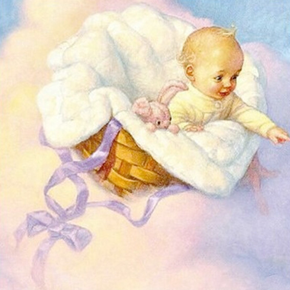 567x567 Yumeart 3d Diy Diamond Painting Cute Baby Canvas Oil Mosaic - Cute Baby Painting