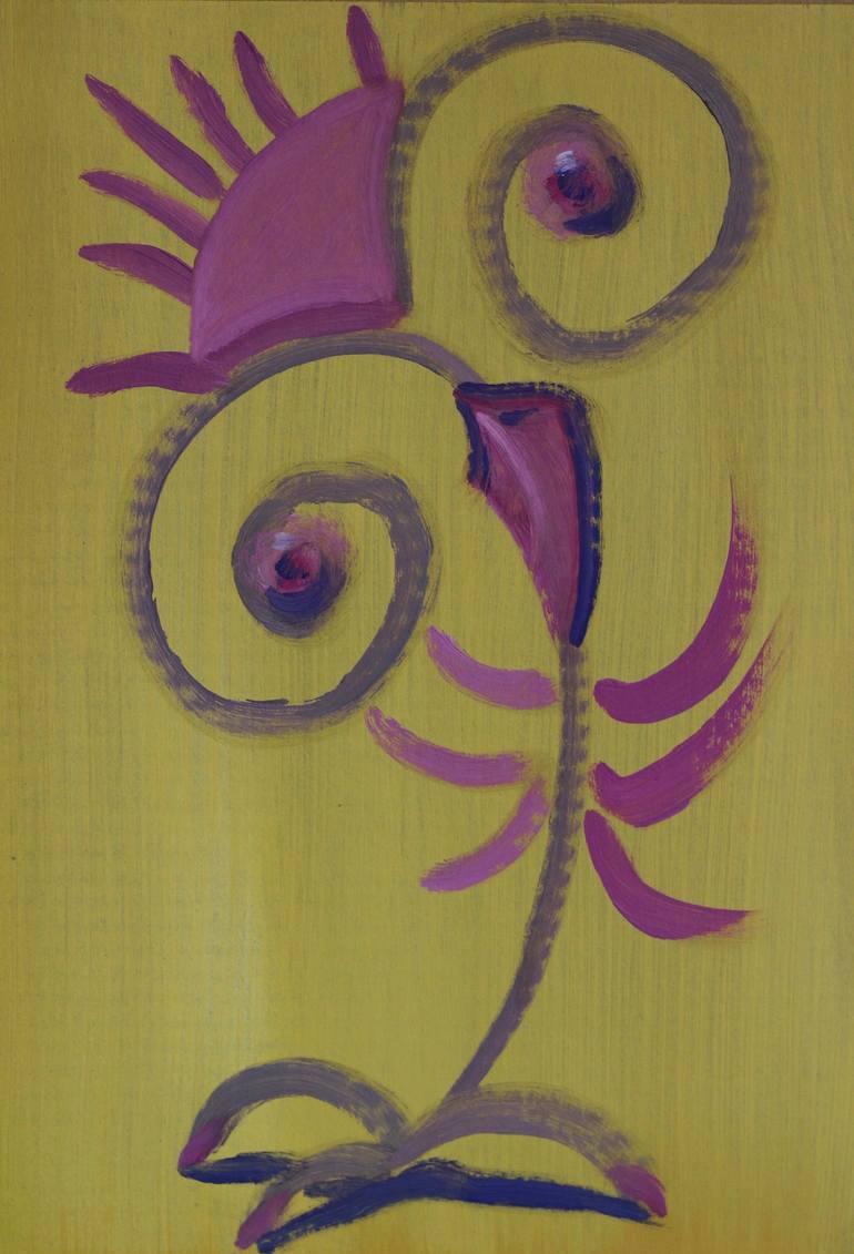 770x1131 Saatchi Art Cute Bird Painting By Azucena Fernandez - Cute Bird Painting