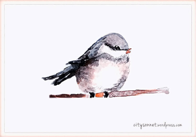 750x526 Bird - Cute Bird Painting