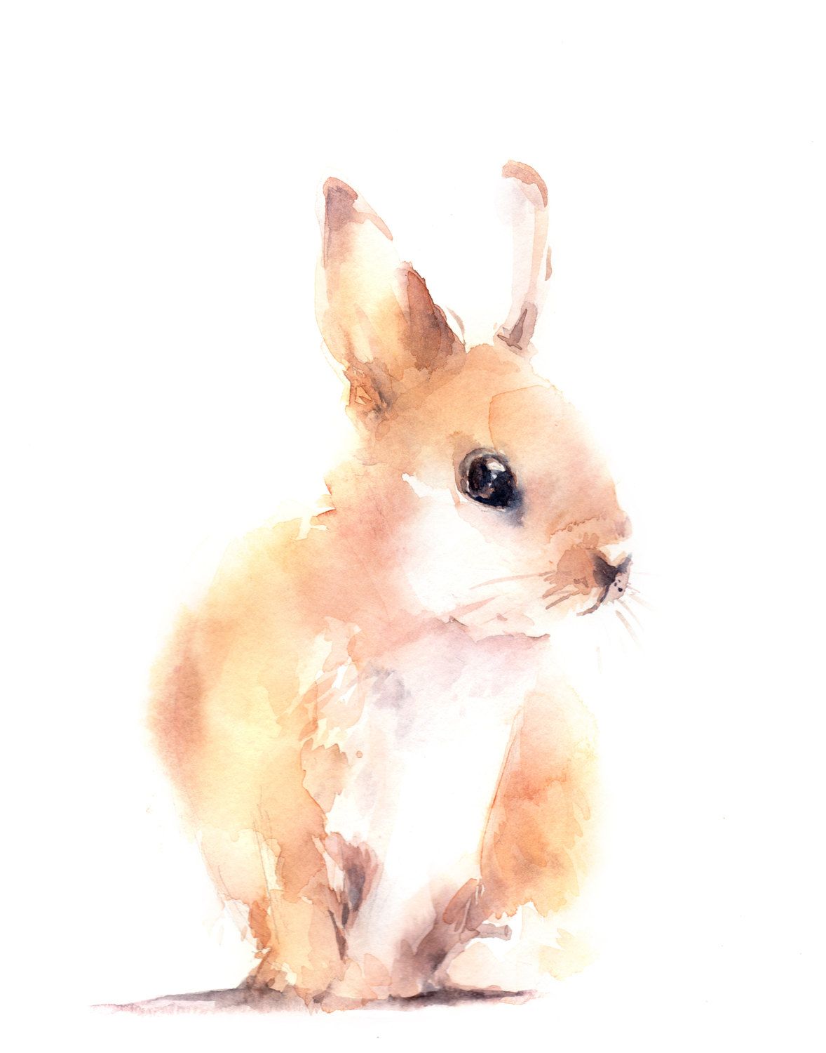 1178x1500 Bunny Art Print, Rabbit Print, Watercolor Print, Bunny Painting - Cute Bunny Painting