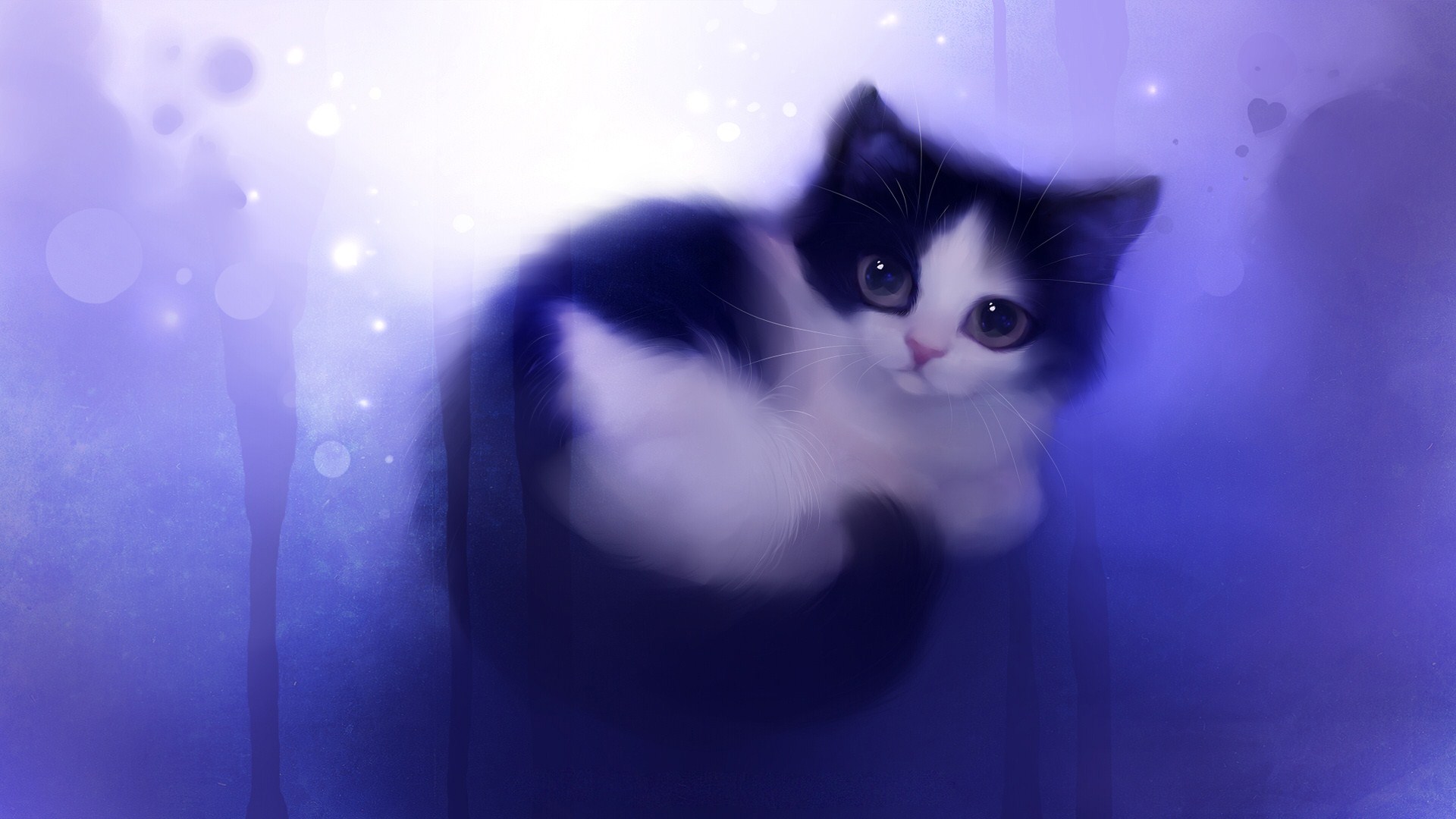 1920x1080 Cute Cat Painting - Cute Cat Painting