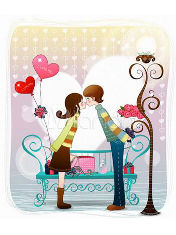 350x467 Cute Couple 5050cm Canvas Kids Oil Painting - Cute Couple Painting