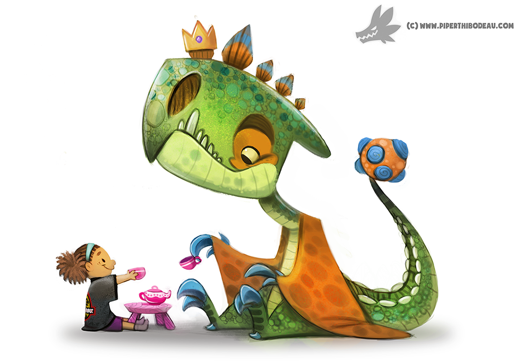 1050x728 Daily Painting - Cute Dinosaur Painting