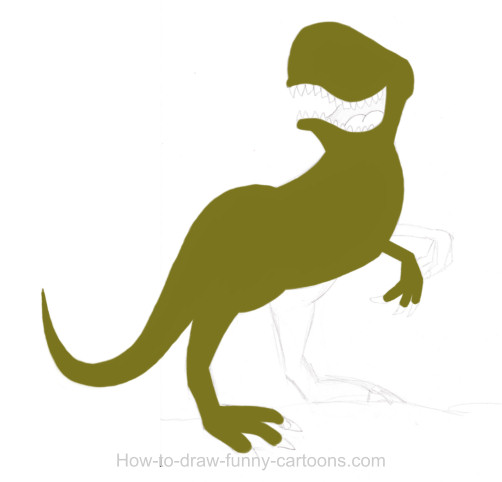 502x482 Dinosaur Drawing (Cartoon Painting) - Cute Dinosaur Painting