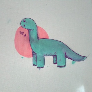 320x320 Dino Drawings On Paigeeworld. Pictures Of Dino - Cute Dinosaur Painting