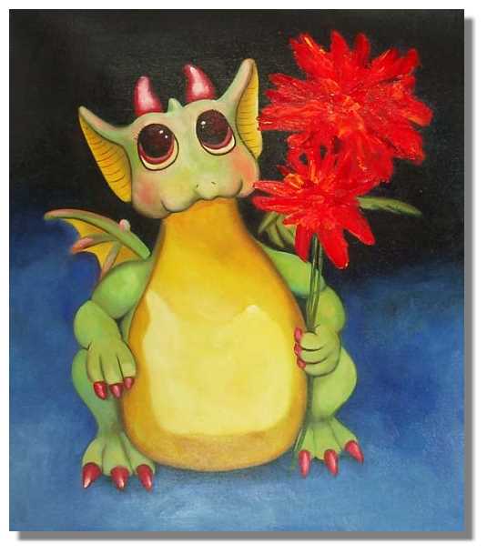 535x609 Cute Little Dinosaur Painting On Canvas - Cute Dinosaur Painting