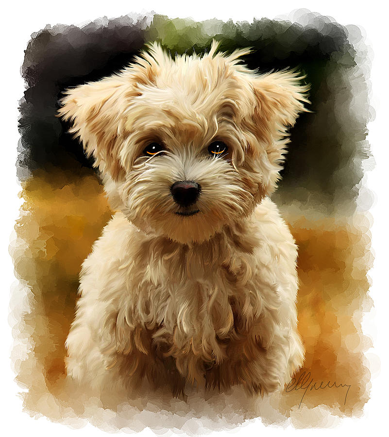 801x900 Pet Dog Portrait Painting By Michael Greenaway - Cute Dog Painting