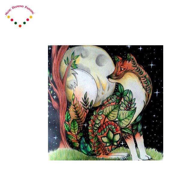 640x640 Magic Crystal Cute Fox Diamond Embroidery Diy Diamond Paintings - Cute Fox Painting