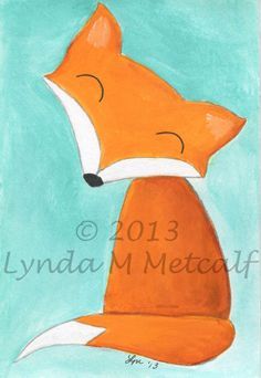 236x342 A5929cffb53e193011cdca41f4fe2b3f.jpg - Cute Fox Painting