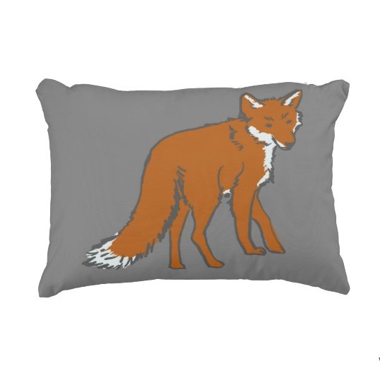 538x528 Cute Fox Accent Pillow - Cute Fox Painting