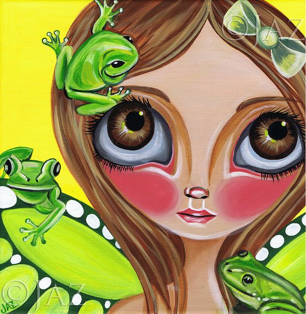 622x640 Frog Fairy Painting Frogs, Fairy And Frog Art - Cute Frog Painting