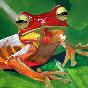 Cute Frog Painting at PaintingValley.com | Explore collection of Cute ...