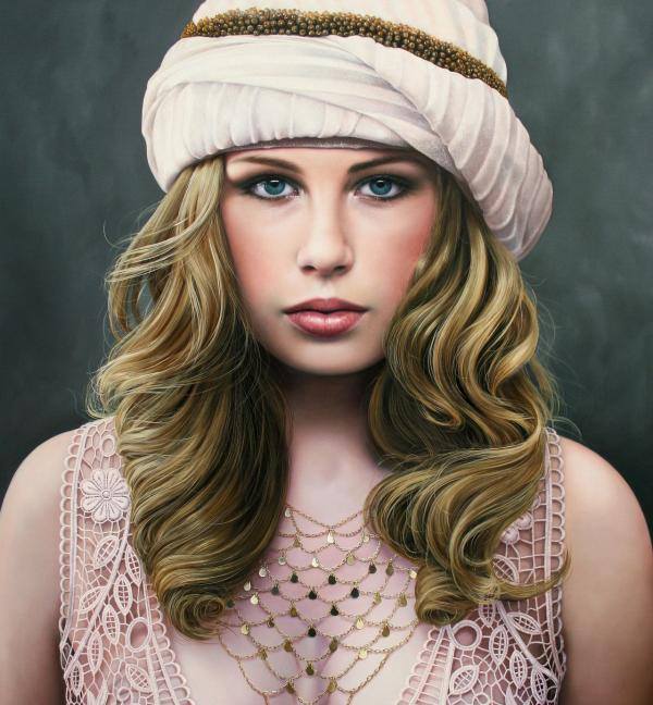 600x648 Cute Girl Painting By Christiane - Cute Girl Painting