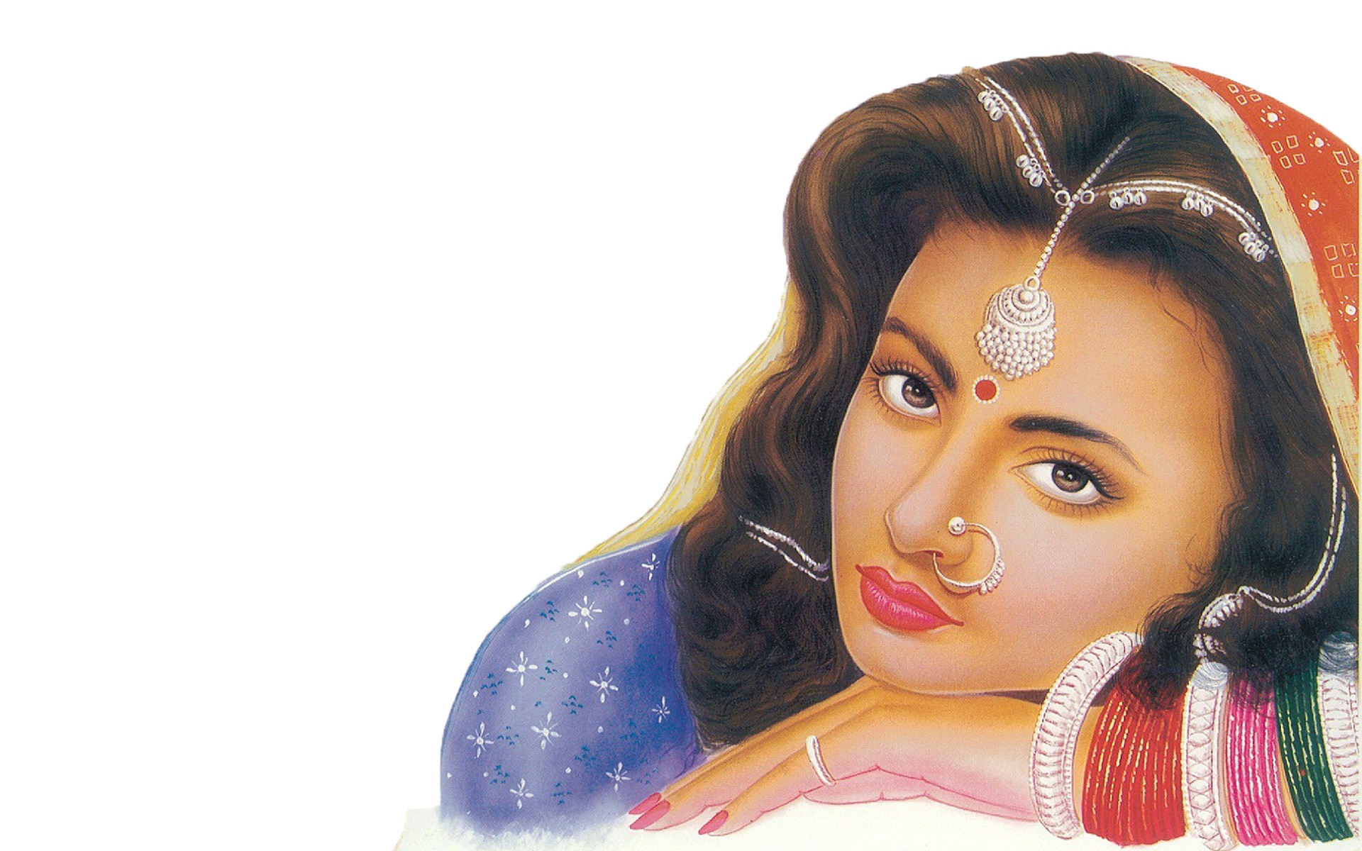 1920x1200 Cute Indian Village Girl Painting Poster Beautiful Hd Wallpaper - Cute Girl Painting