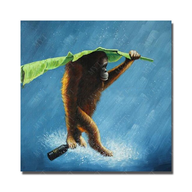 640x640 Cute Monkey Modern Design No Framed And With Framed Oil Painting - Cute Monkey Painting