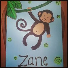 236x236 Monkey Painting Cute Monkey Painting Nursery By Gettingmyartsyon - Cute Monkey Painting