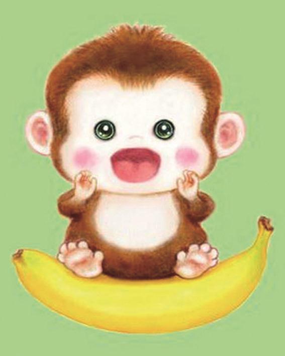 567x709 Sophie Beauty Diy Round Square Diamond Painting Cross Stitch Beads - Cute Monkey Painting