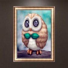 225x225 Diy 5d Diamond Embroidery Rhinestone Cute Owl Painting Cross - Cute Owl Painting