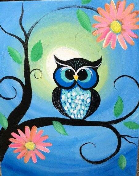 451x571 Usually Don'T Like Owls But This Is So Cute Colours - Cute Owl Painting