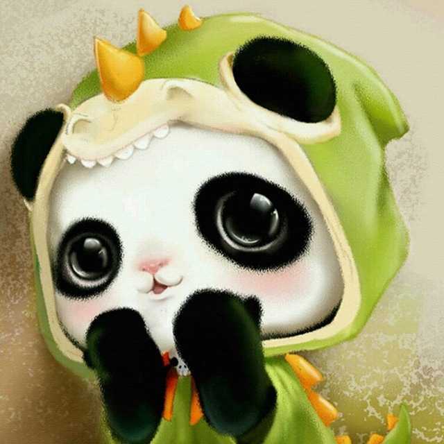 640x640 Cutiepop 2018 Cute Panda Diamond Painting Diy 3d Full Round - Cute Panda Painting