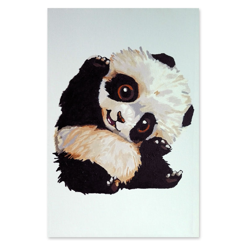 800x800 Framed Pictures Diy Painting By Numbers Of Cute Panda Art Digital - Cute Panda Painting