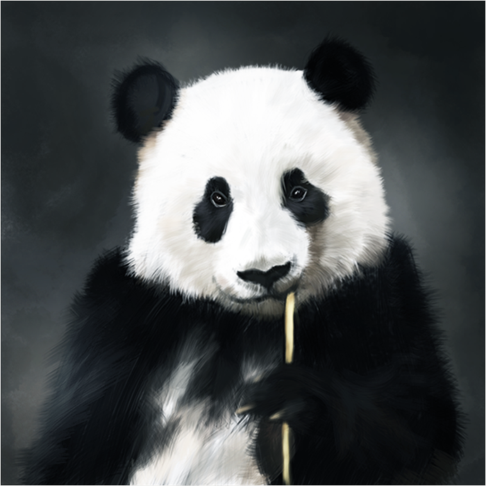 700x700 A Cute Panda By Bjergsen - Cute Panda Painting