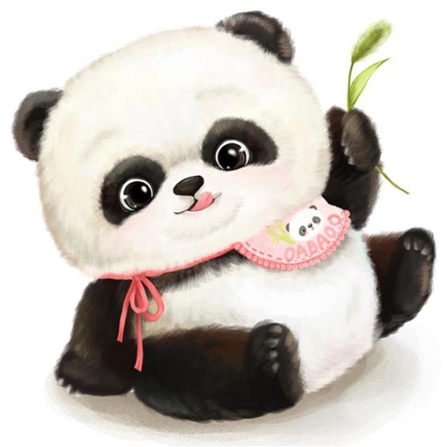 640x640 New Cute Panda Animal Picture 5d Diamond Painting Full Drill - Cute Panda Painting