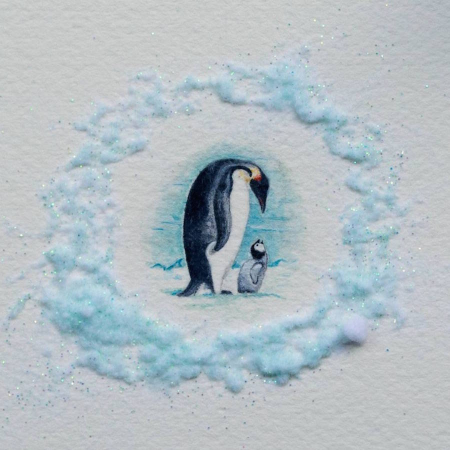 900x900 Cute Amp Tiny Paintings Of Animals Fubiz Media - Cute Penguin Painting