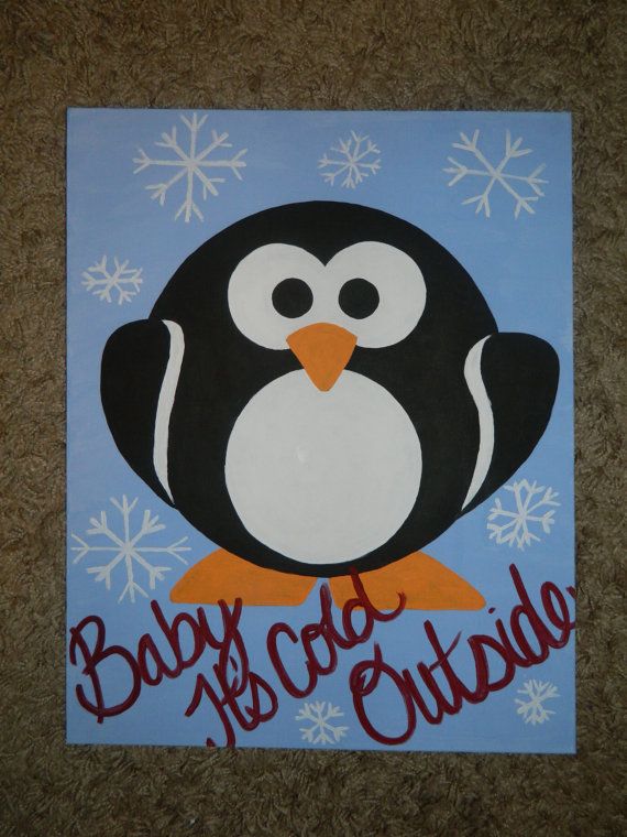 570x760 Cute Penguin Painting - Cute Penguin Painting