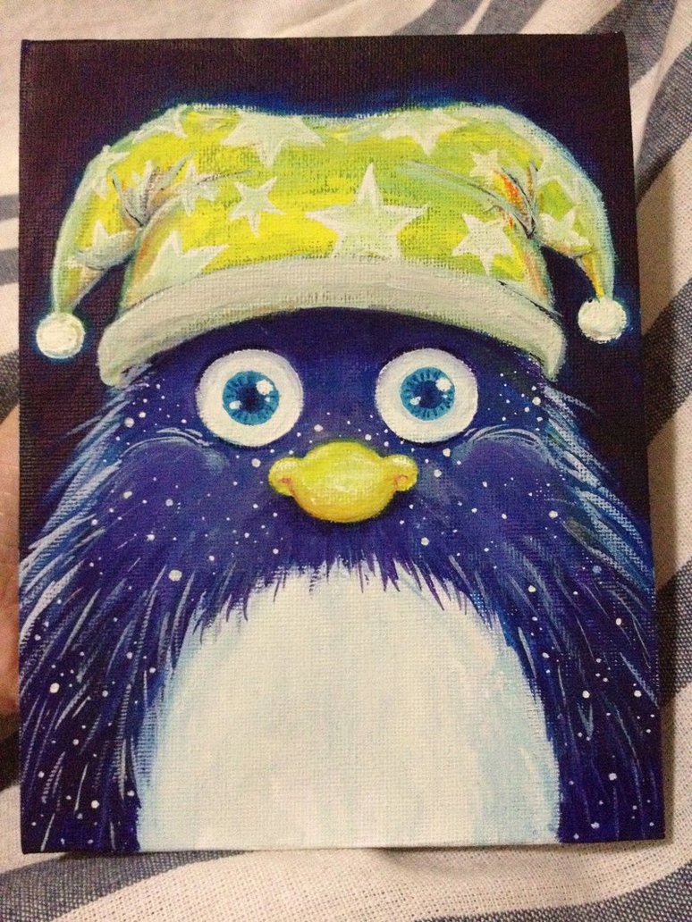 774x1032 Penguin - Cute Penguin Painting