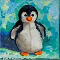 236x236 Penguin Painting On Canvas Jp Designs Penguins - Cute Penguin Painting