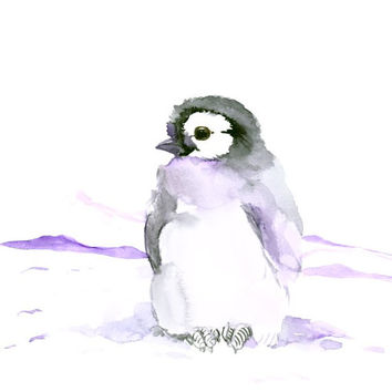 354x354 Sea Turtle Painting, 12 X 9 In, Sea From Originalonly On Etsy - Cute Penguin Painting