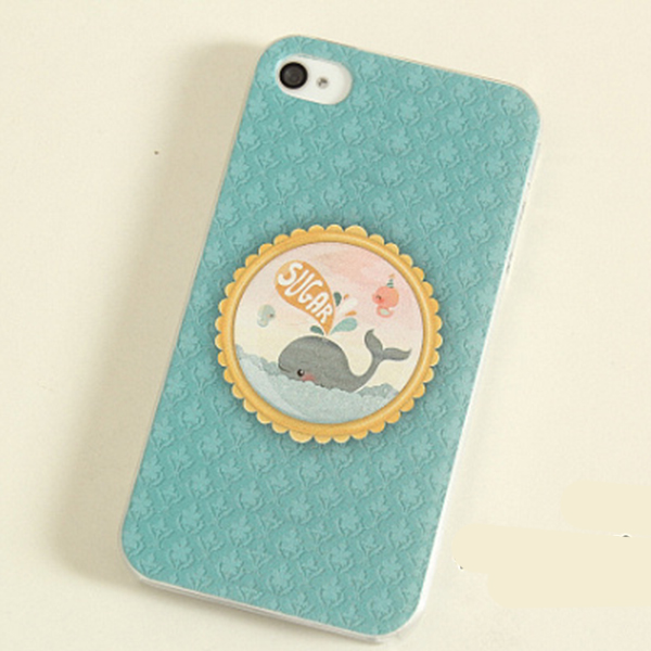 600x600 Cute Whale Frosted Painting Phone Case For Iphone 44s Iphone 5 - Cute Whale Painting