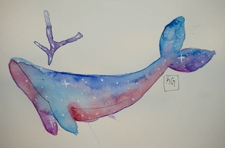 320x211 Practicing My Watercolor Skills With A Cute Whale! V So Simple - Cute Whale Painting
