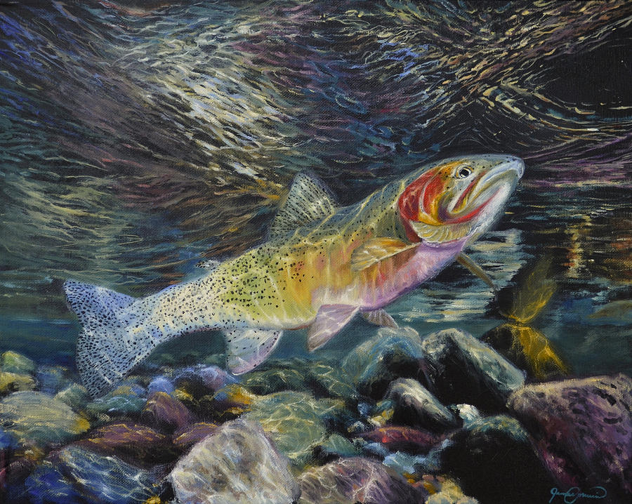 900x718 Westslope Cutthroat Trout Painting By James Corwin - Cutthroat Trout Painting