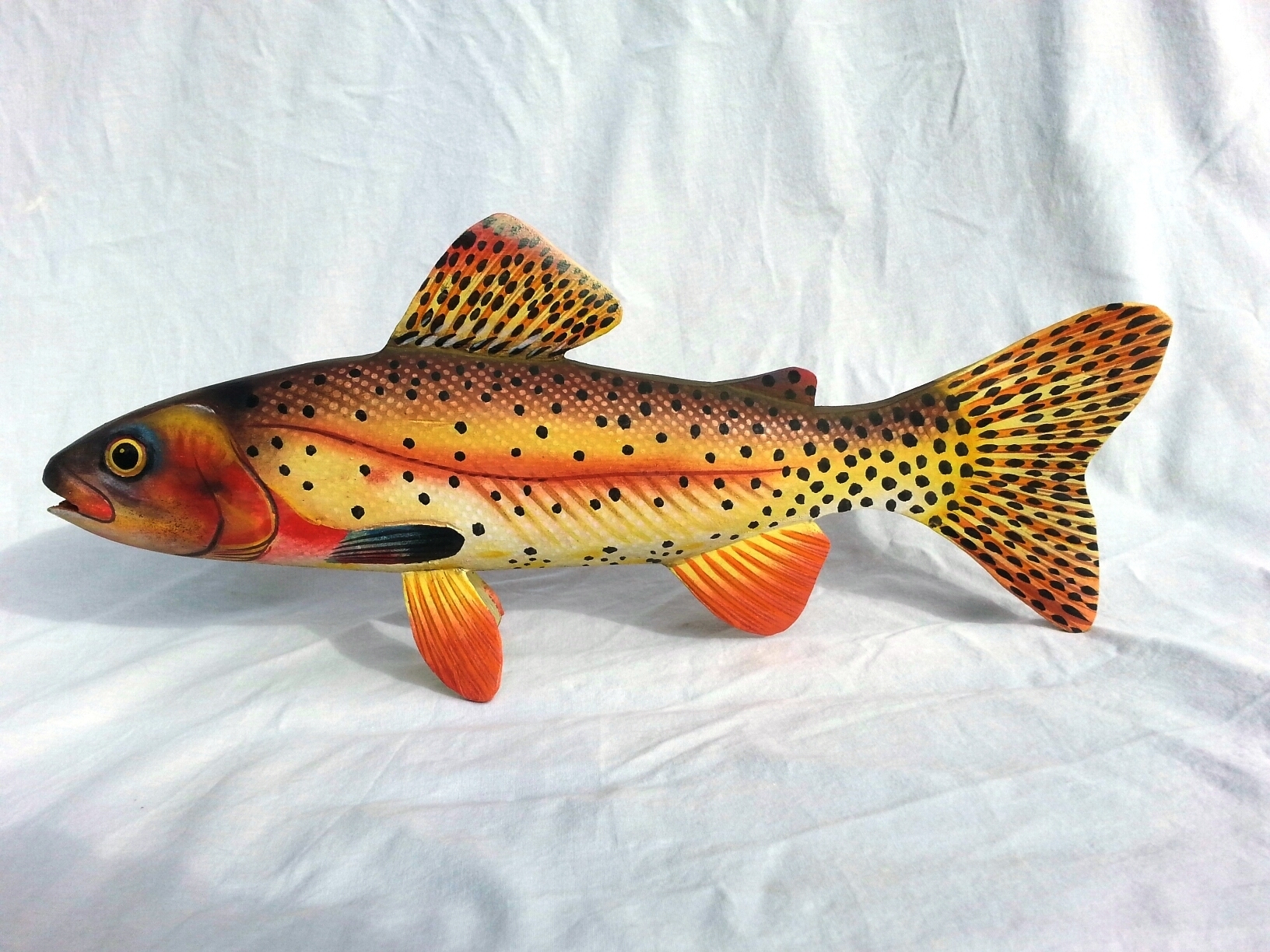 1632x1224 Carved Amp Painted Yellowstone Cutthroat Trout - Cutthroat Trout Painting