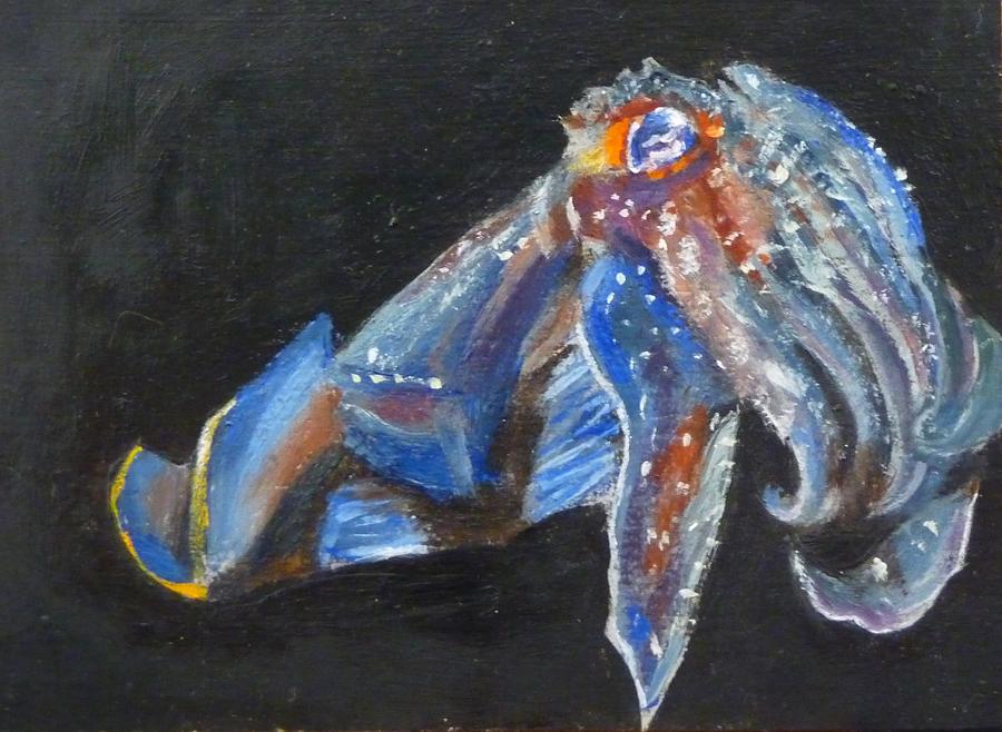 900x658 Cuttlefish Ii Painting By Jessmyne Stephenson - Cuttlefish Painting