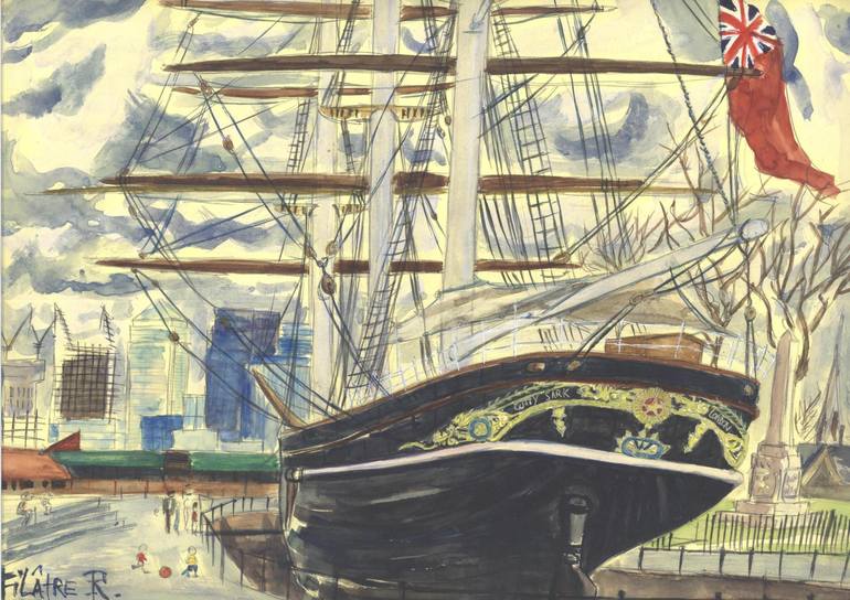 770x544 Saatchi Art Cutty Sark Painting By Richard Filatre - Cutty Sark Painting