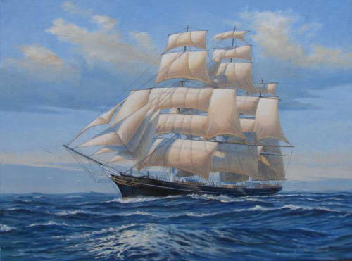 500x371 Marine Painting - Cutty Sark Painting