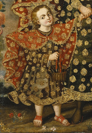 313x450 Cusco School Artist, Saint Joseph And The Christ Child (Article - Cuzco School Painting