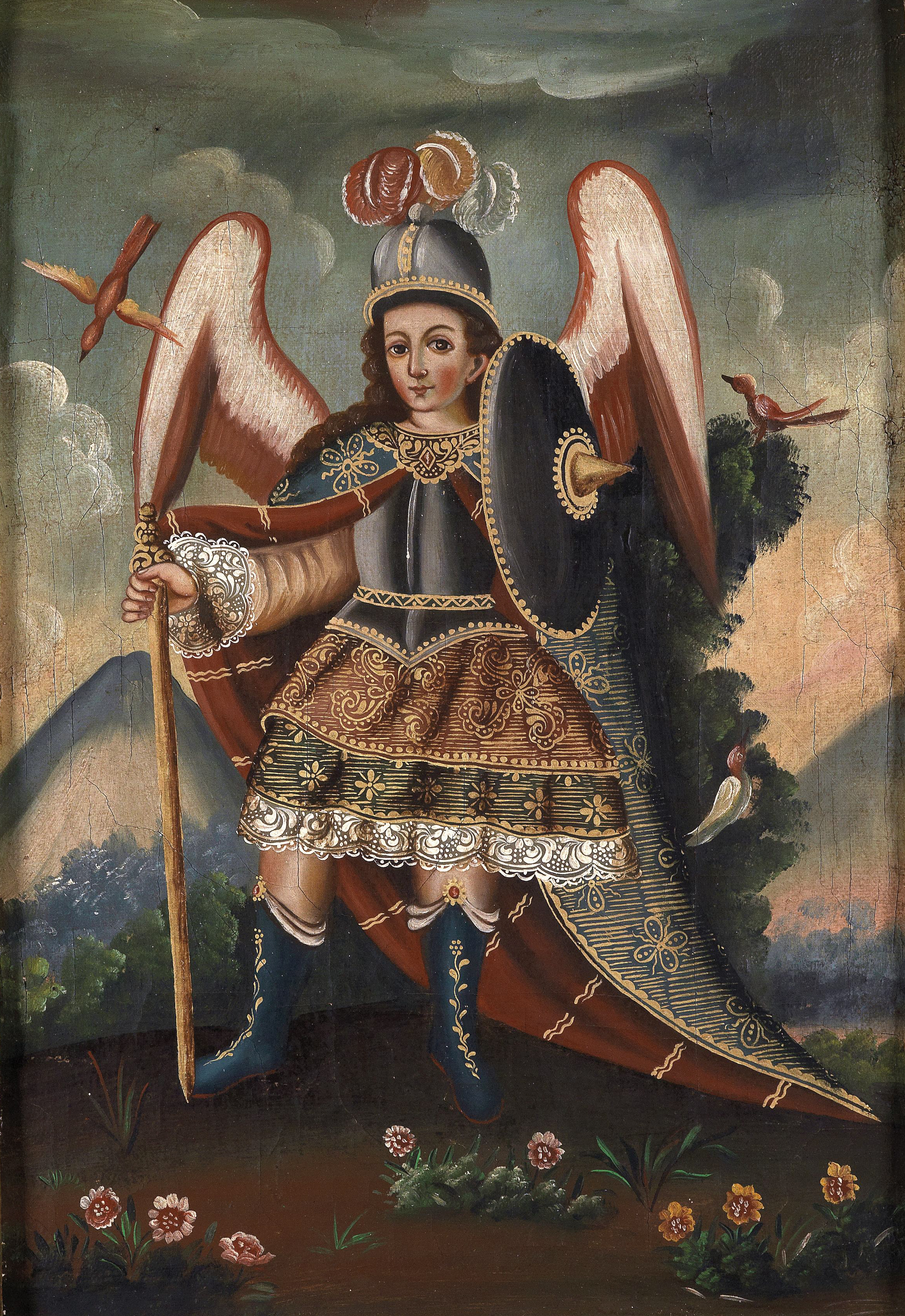 2323x3377 Filecuzco School Archangel Raphael.jpg - Cuzco School Painting
