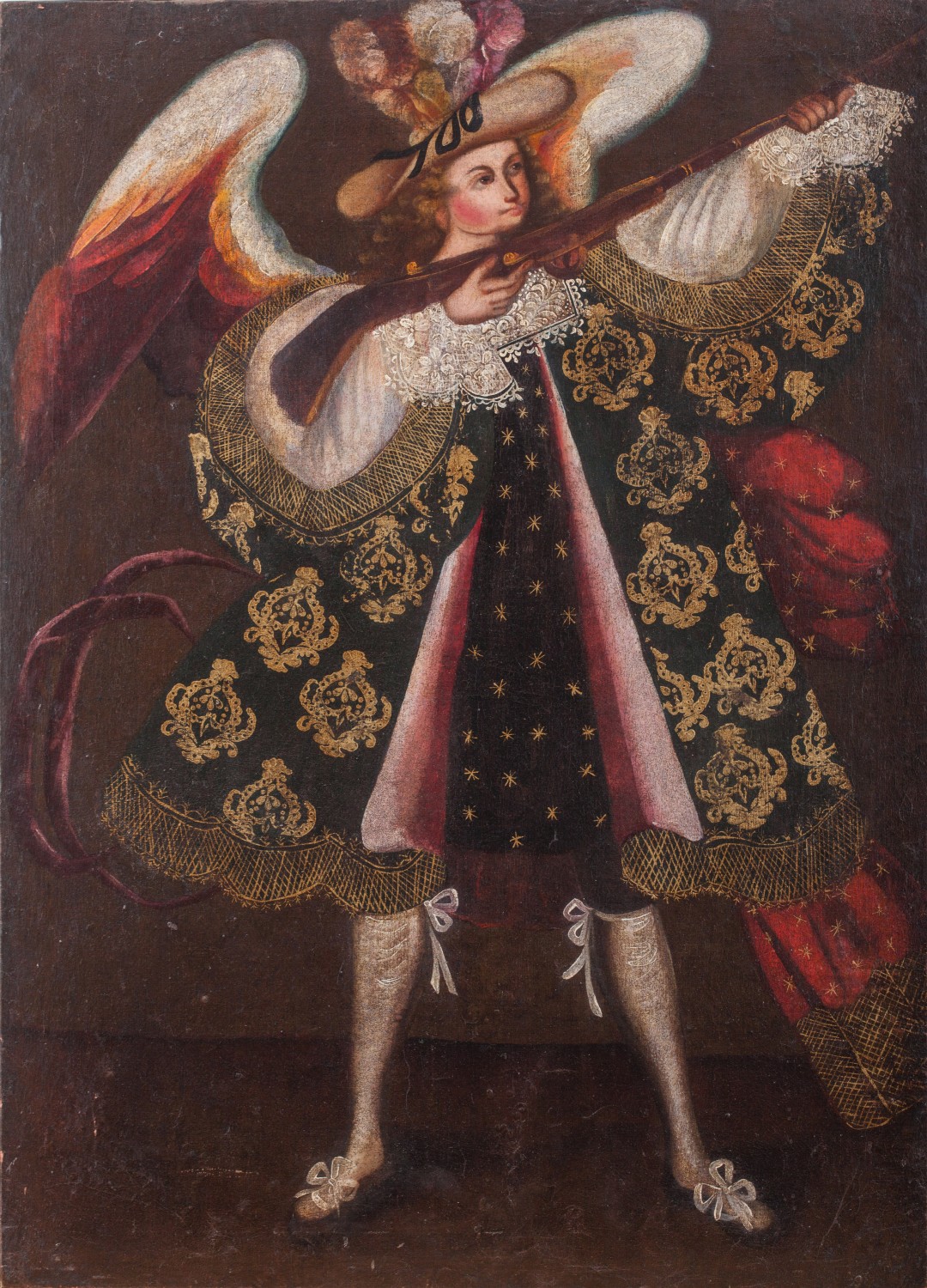 1080x1500 A Painting Of An Angel With A Gun Cuzco School Peru, 18th Century - Cuzco School Painting