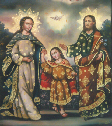 368x414 The Holy Family - Cuzco School Painting