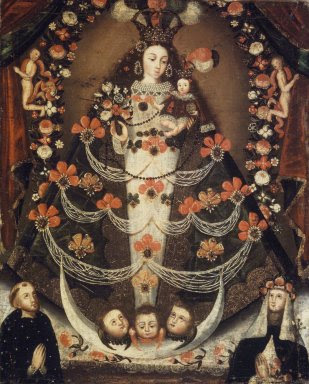 309x384 Looking Around A Bit St. Joseph Revived, Armed Archangels - Cuzco School Painting